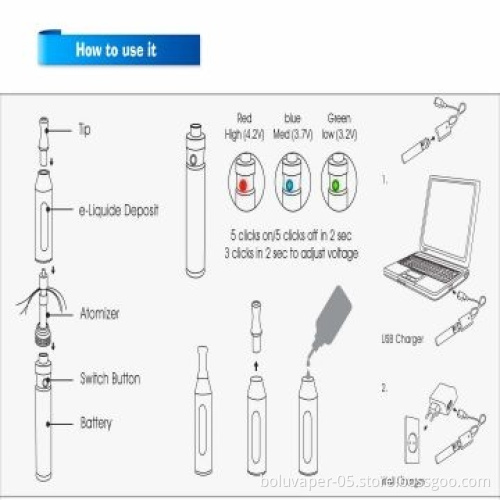 E-cigarette Gift Box Starter Kit with More Than 750 Puffs, 850mAh Giant Battery